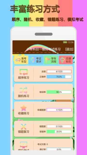 科目一模拟考试练习介绍图